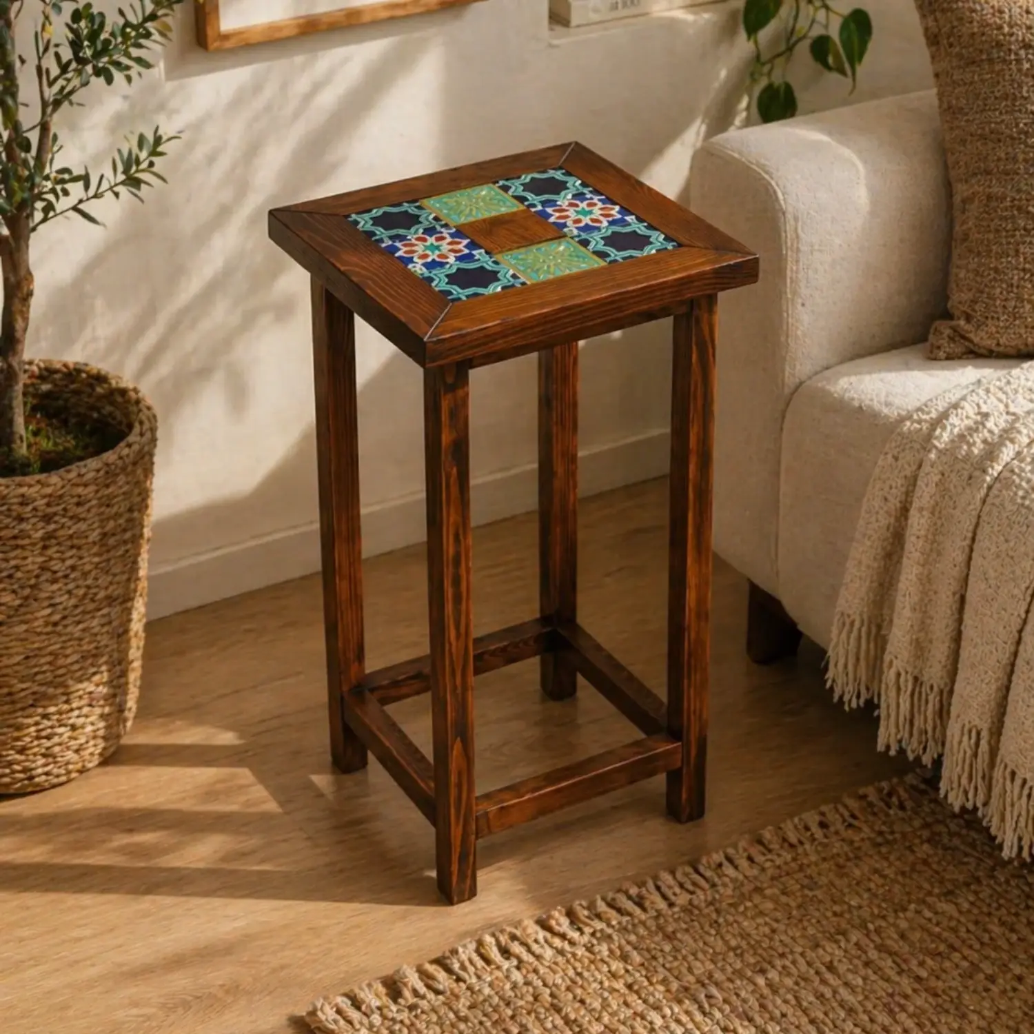 Mosaic Accent Side Table